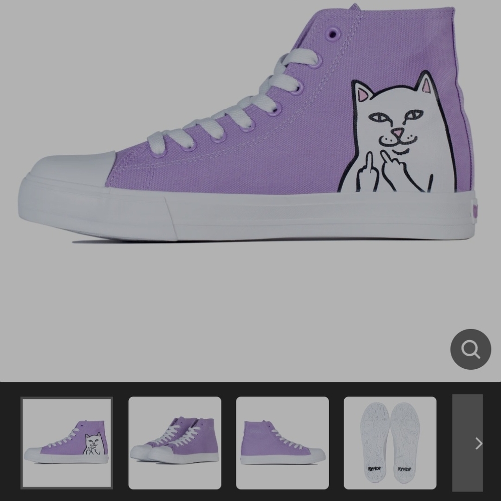 Ripndip Lavender Cat High-Top Sneakers